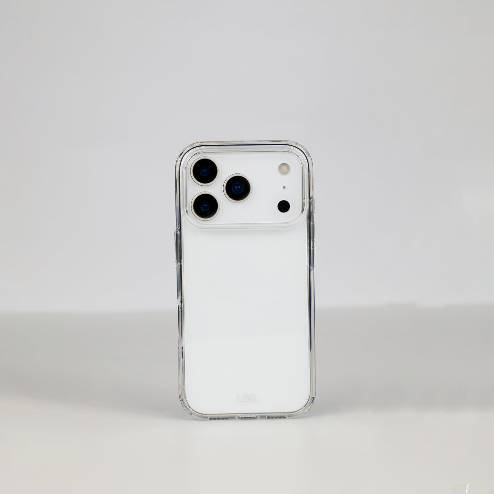 كفر LZEL NEXON CLEAR شفاف كريستالي نحيف مع حماية محسّنة للحواف لـ iPhone 18 Pro و18 Pro Max