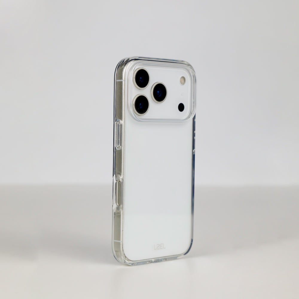 كفر LZEL NEXON CLEAR شفاف كريستالي نحيف مع حماية محسّنة للحواف لـ iPhone 18 Pro و18 Pro Max