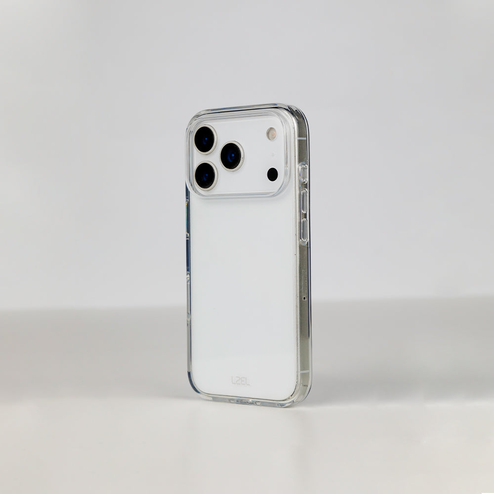 كفر LZEL NEXON CLEAR شفاف كريستالي نحيف مع حماية محسّنة للحواف لـ iPhone 18 Pro و18 Pro Max