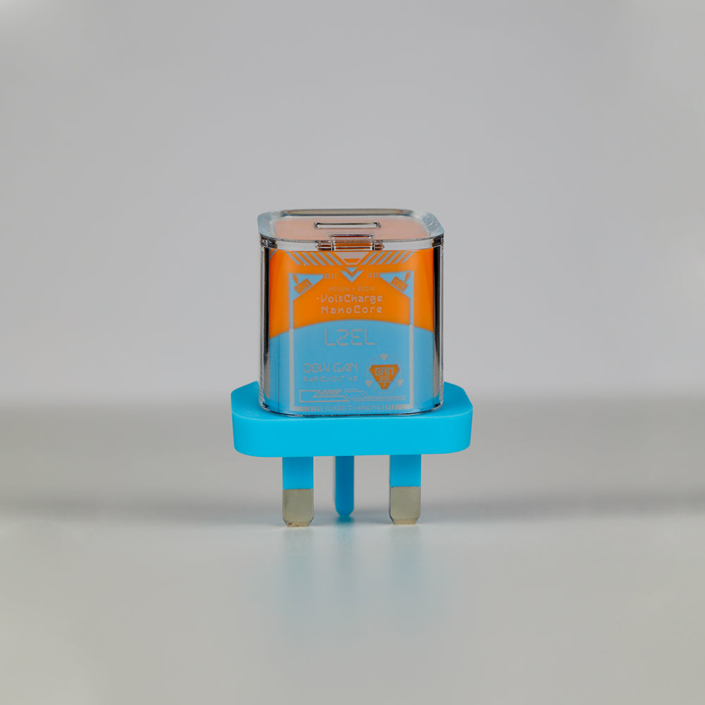 LZEL VoltCharge NanoCore – 30W GaN Transparent Wall Charger