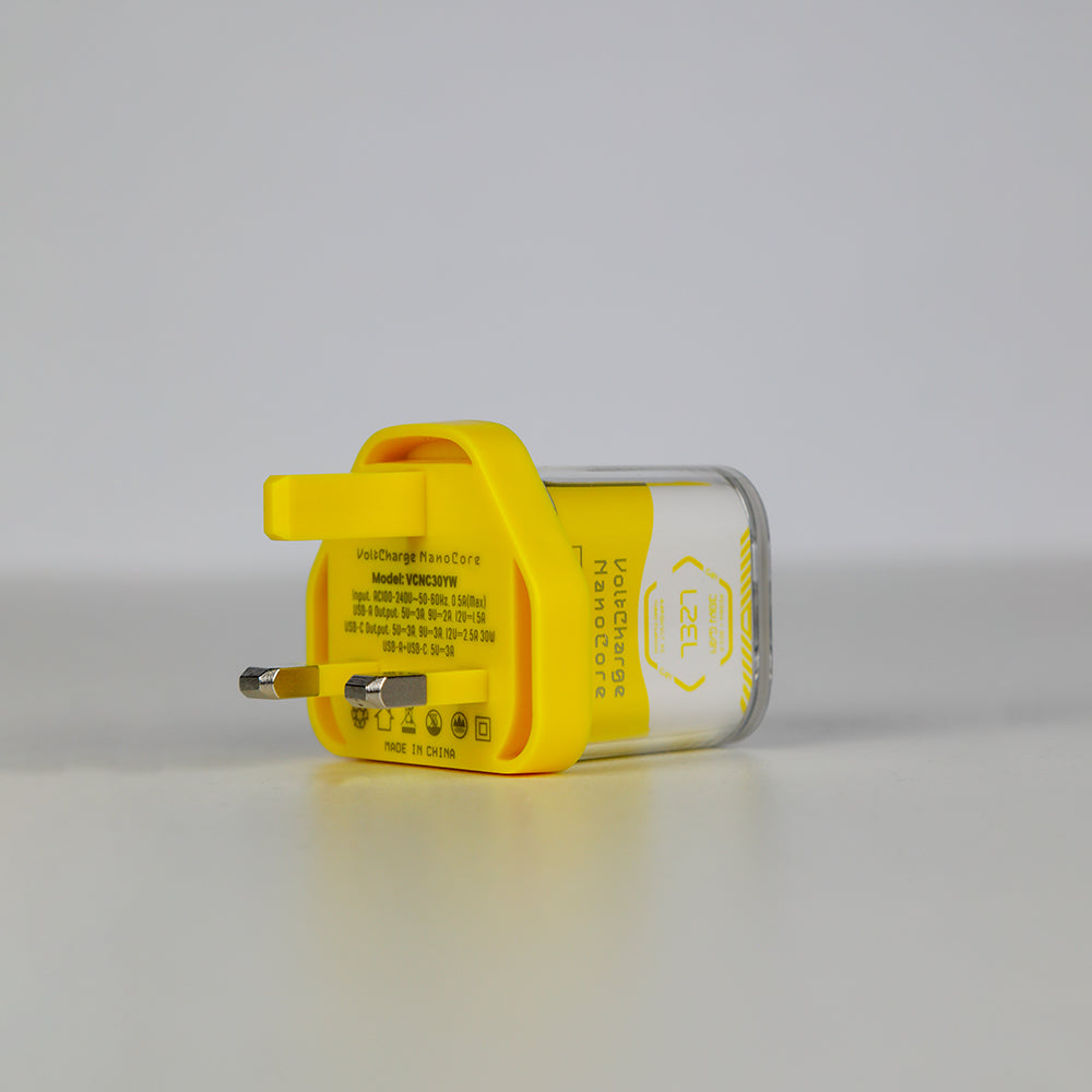 LZEL VoltCharge NanoCore – 30W GaN Transparent Wall Charger