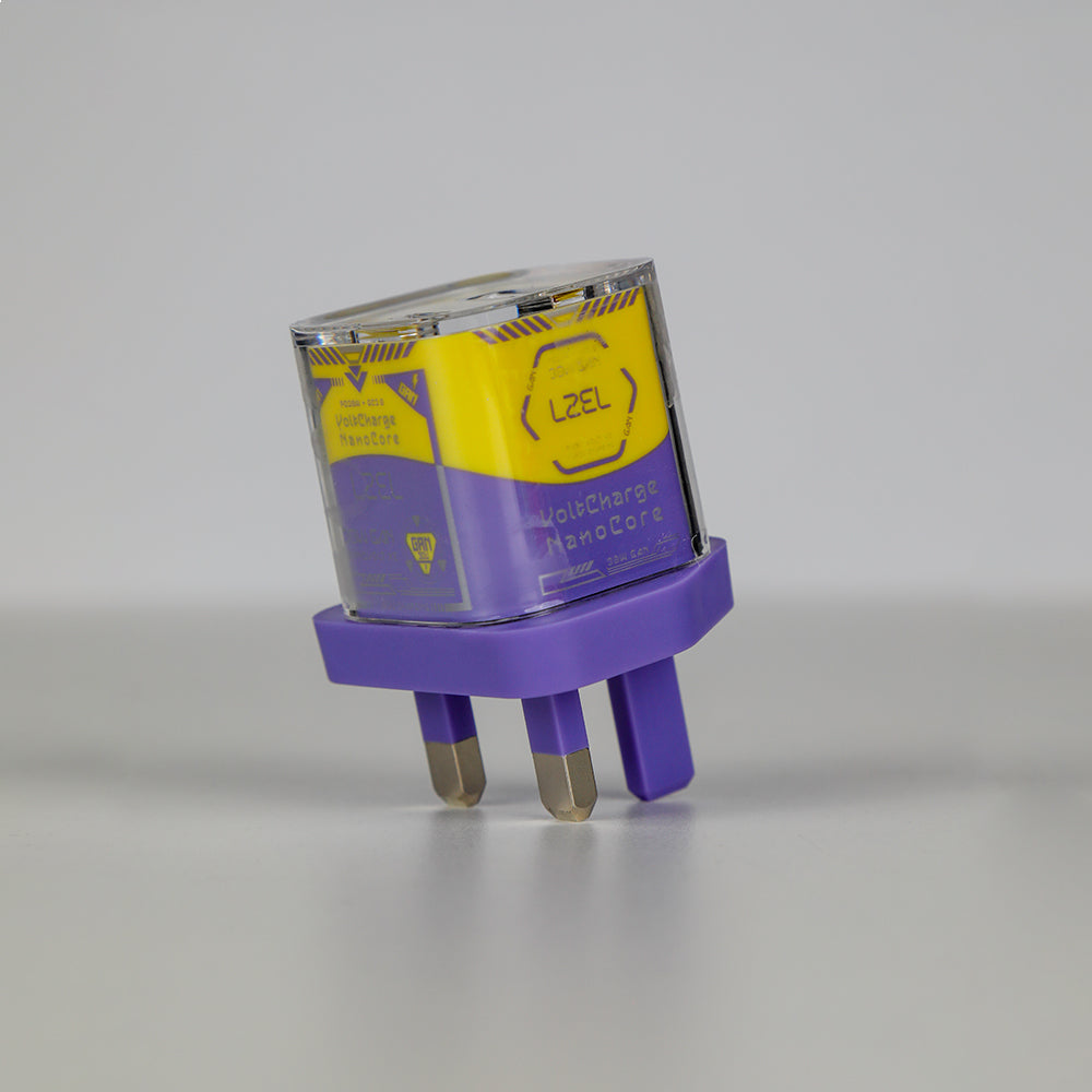 LZEL VoltCharge NanoCore – 30W GaN Transparent Wall Charger