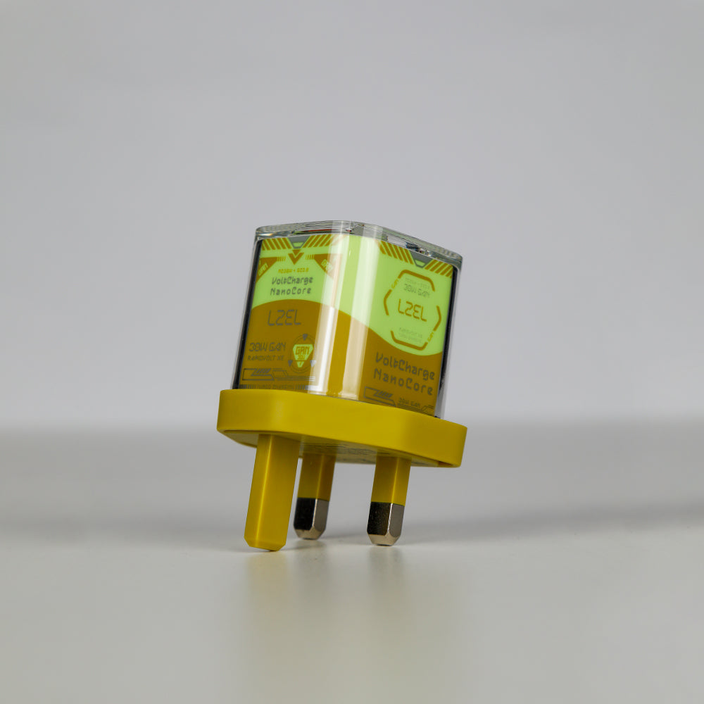 LZEL VoltCharge NanoCore – 30W GaN Transparent Wall Charger