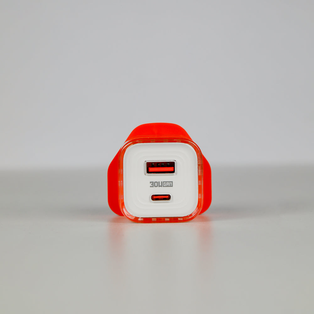 LZEL VoltCharge NanoCore – 30W GaN Transparent Wall Charger