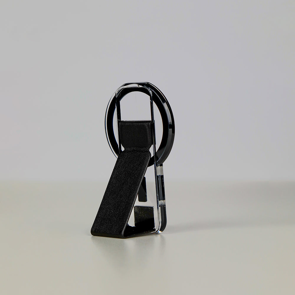 ASLI Magnetic Band Leather Grip & Foldable Stand 2-in-1 Functional Design