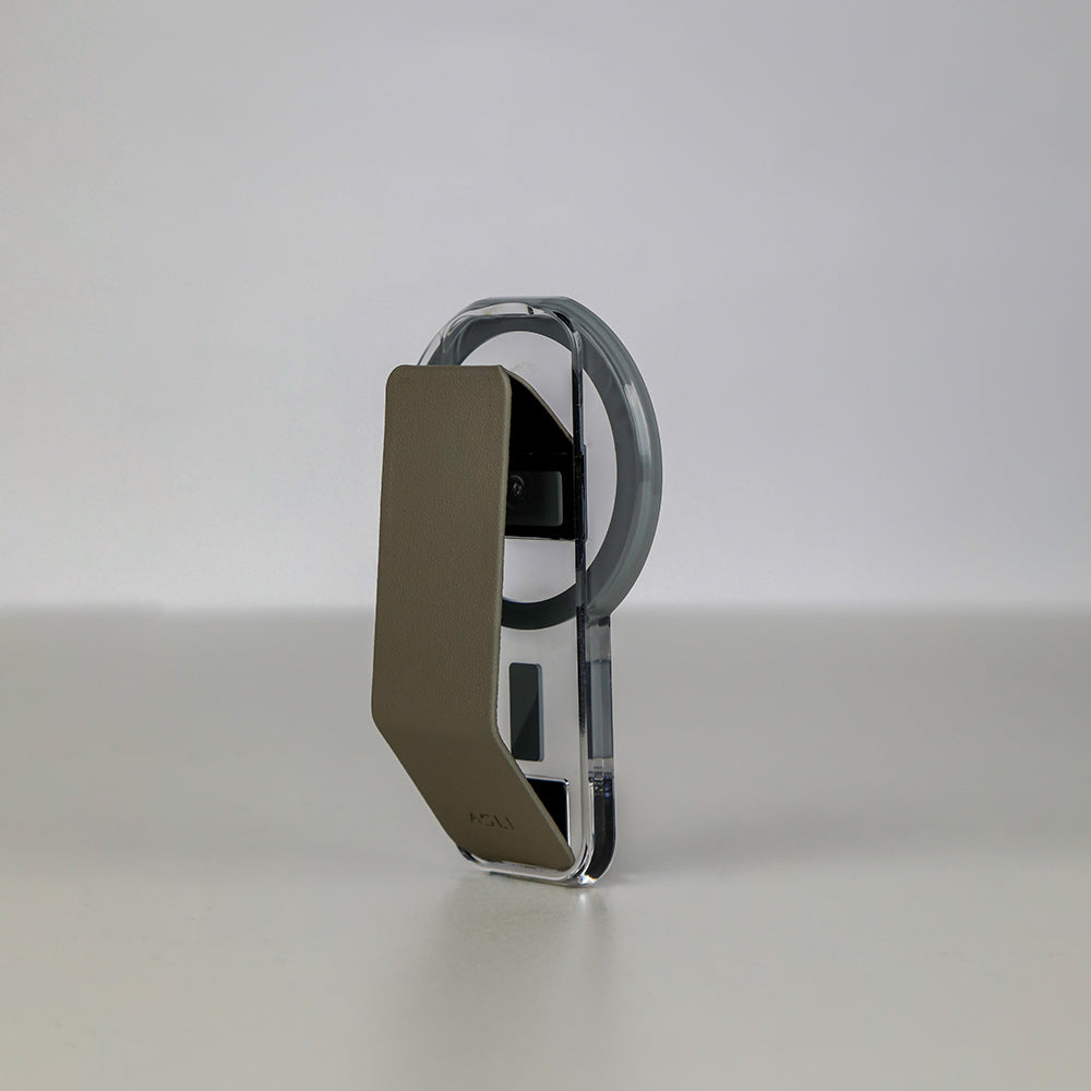 ASLI Magnetic Band Leather Grip & Foldable Stand 2-in-1 Functional Design