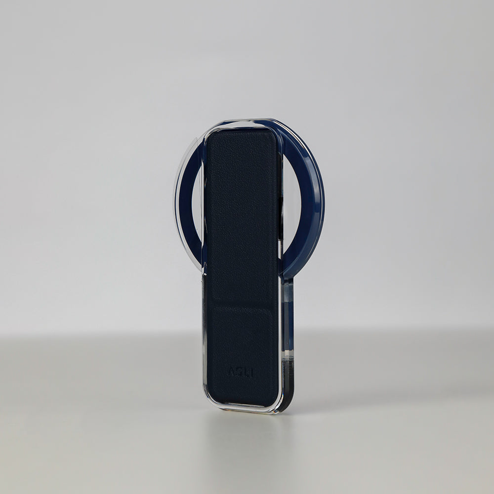 ASLI Magnetic Band Leather Grip & Foldable Stand 2-in-1 Functional Design