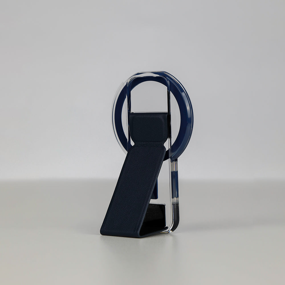 ASLI Magnetic Band Leather Grip & Foldable Stand 2-in-1 Functional Design