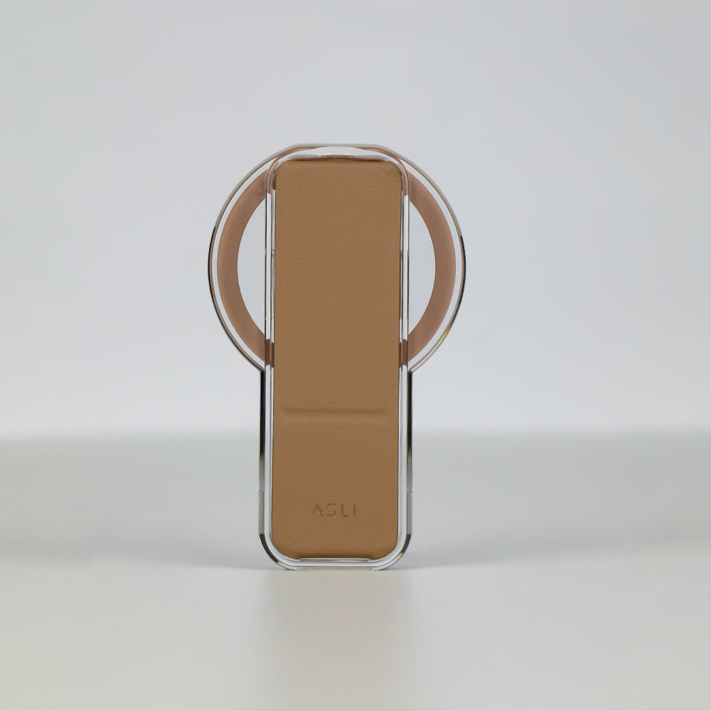 ASLI Magnetic Band Leather Grip & Foldable Stand 2-in-1 Functional Design