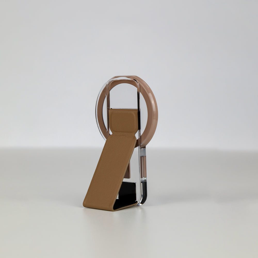 ASLI Magnetic Band Leather Grip & Foldable Stand 2-in-1 Functional Design