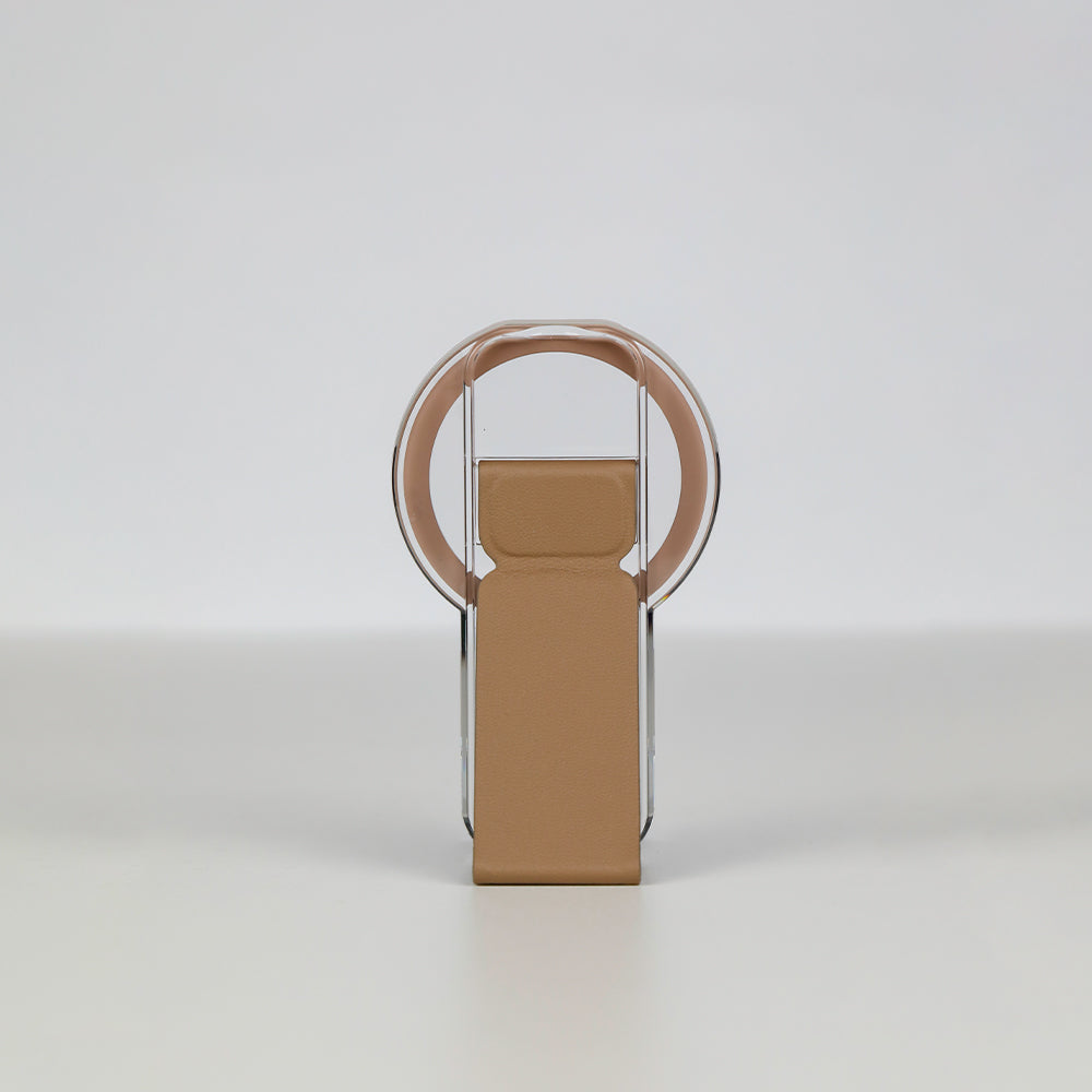 ASLI Magnetic Band Leather Grip & Foldable Stand 2-in-1 Functional Design