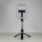LZEL LensSnap Series 3-in-1 Selfie Stick with Tripod & Ring Light | Black
