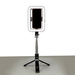 LZEL LensSnap Series 3-in-1 Selfie Stick with Tripod & Ring Light | Black