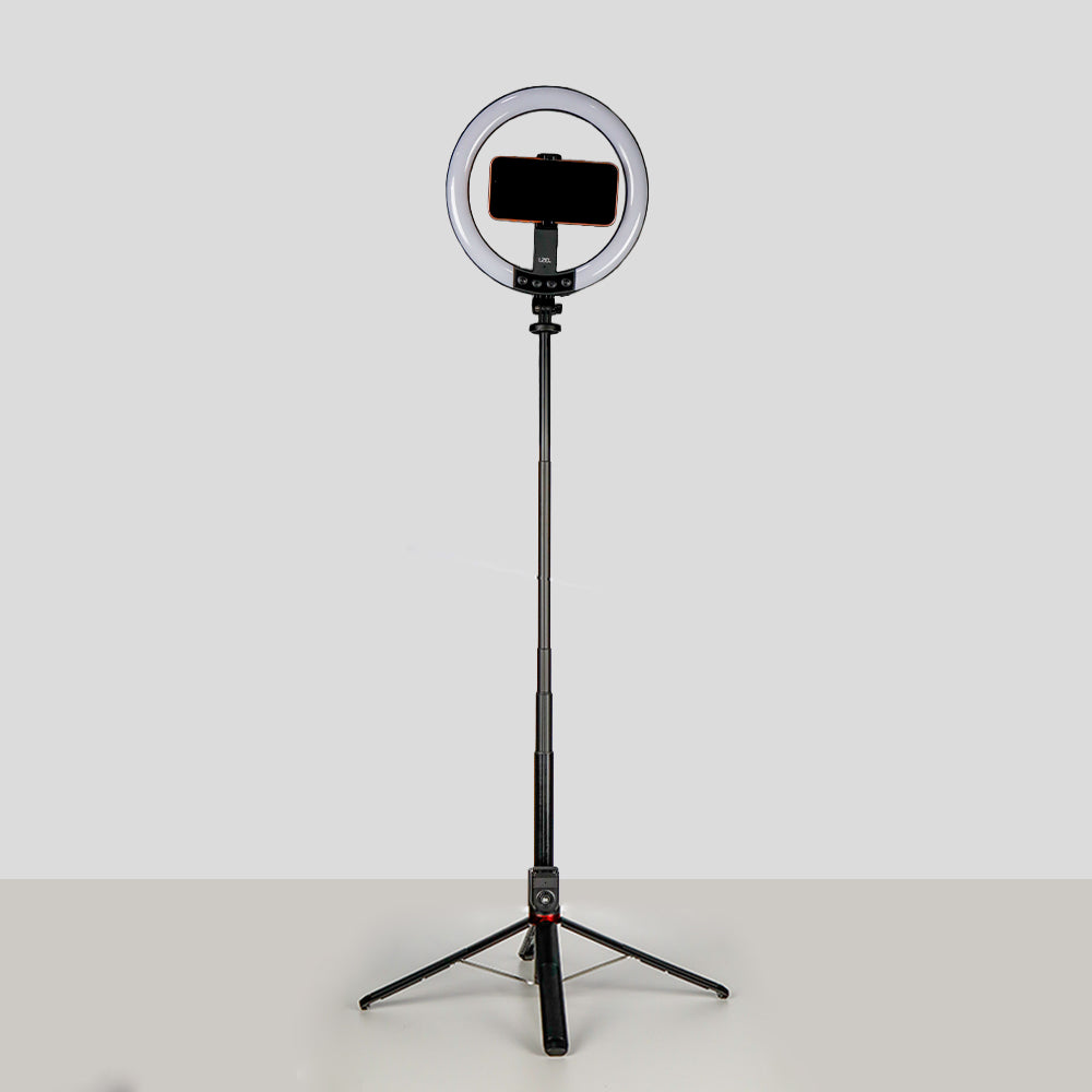 LZEL Flexiclick Series 10" Rgb Selfie Ring Light Kit With 2.3M Tripod Stand & Wireless Remote