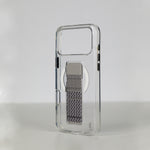 LZEL Clear Leathertand Crystal Clear Magsafe Case With Leather Kickstand For iPhone 18 Pro & 18 Pro Max