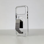 LZEL Clear Leathertand Crystal Clear Magsafe Case With Leather Kickstand For iPhone 18 Pro & 18 Pro Max