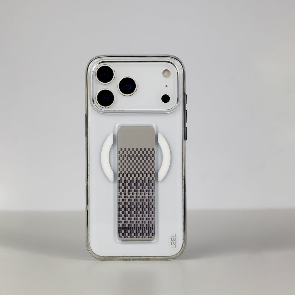 LZEL Clear Leathertand Crystal Clear Magsafe Case With Leather Kickstand For iPhone 18 Pro & 18 Pro Max