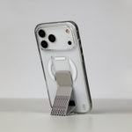 LZEL Clear Leathertand Crystal Clear Magsafe Case With Leather Kickstand For iPhone 18 Pro & 18 Pro Max