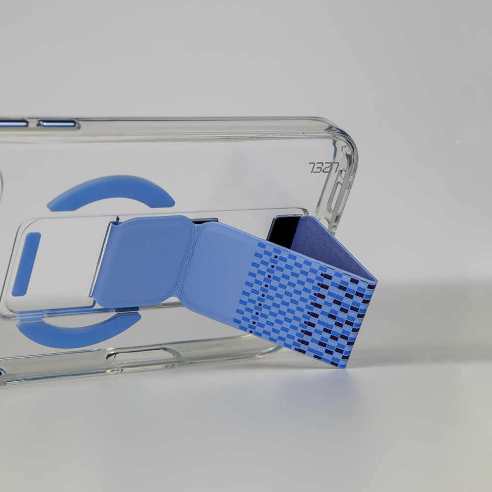 LZEL Clear Leathertand Crystal Clear Magsafe Case With Leather Kickstand For iPhone 18 Pro & 18 Pro Max