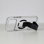 LZEL Clear Leathertand Crystal Clear Magsafe Case With Leather Kickstand For iPhone 18 Pro & 18 Pro Max