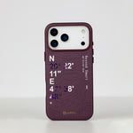 aslitec Geomag Coordinate Sophisticared Leather Magsafe Case With Coordinate Design Case For iPhone 18 Pro Max