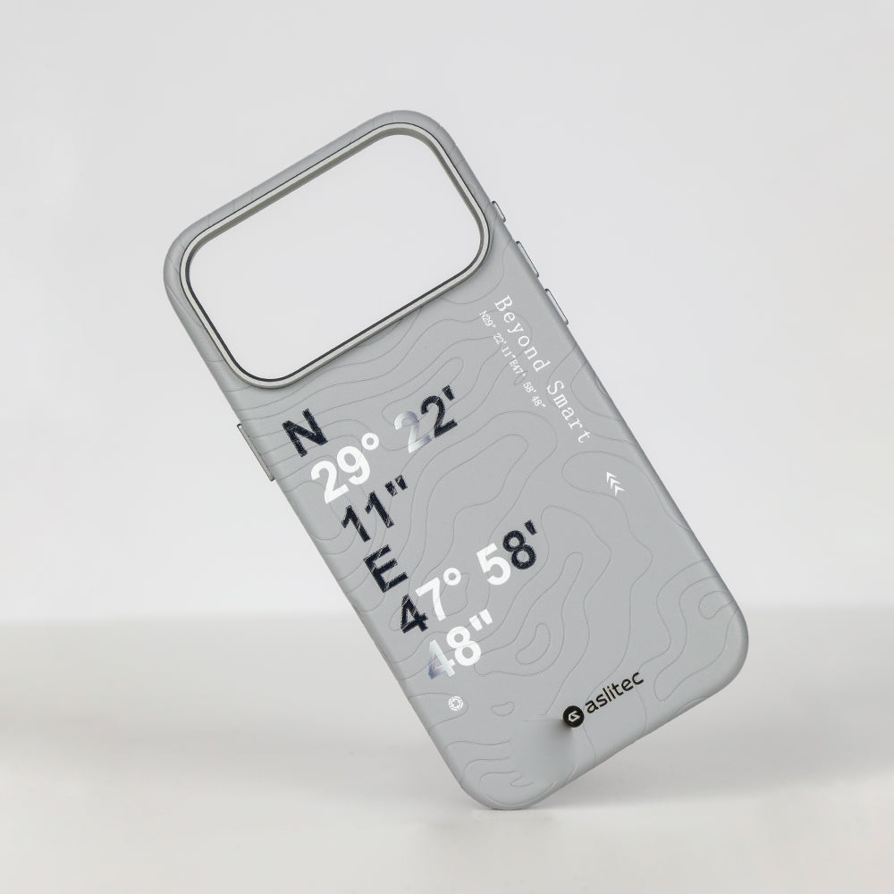 كڤر حماية aslitec Geomag Coordinate من الجلد مع MagSafe لهاتف iPhone 18 Pro 
