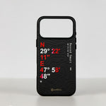aslitec Geomag Coordinate Sophisticared Leather Magsafe Case With Coordinate Design Case For iPhone 18 Pro Max