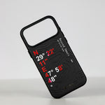 aslitec Geomag Coordinate Sophisticared Leather Magsafe Case With Coordinate Design Case For iPhone 18 Pro Max