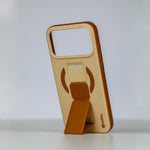 aslitec MagColor Fusion Premium Leather MagSafe Case with Fold-Out Kickstand for iPhone 18 Pro