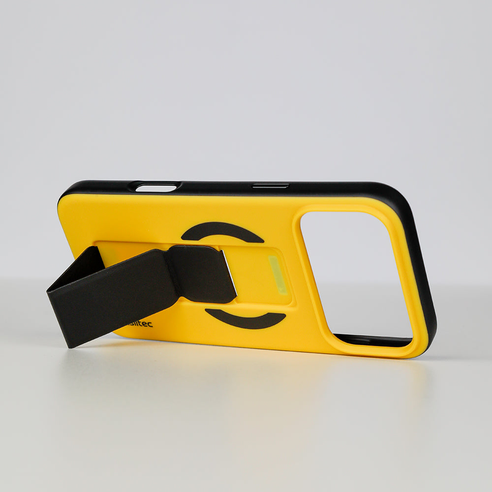 aslitec MagColor Fusion Premium Leather MagSafe Case with Fold-Out Kickstand for iPhone 18 Pro