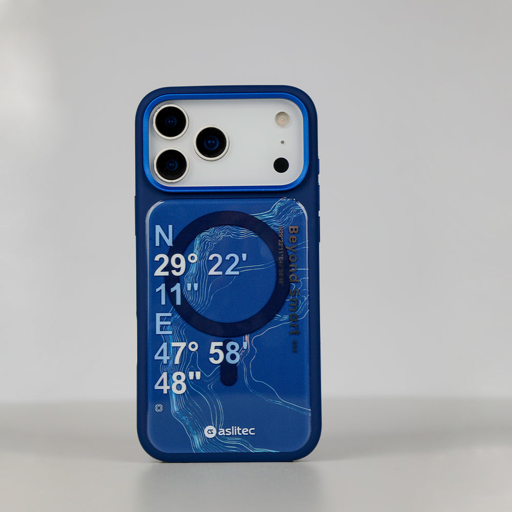 كڤر حماية aslitec Geomag Silicone السيليكوني مع MagSafe وتفاصيل معدنية لهاتف iPhone 18 Pro 
