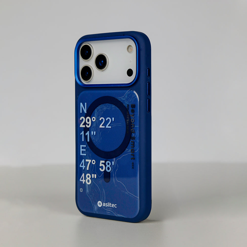 كڤر حماية aslitec Geomag Silicone السيليكوني مع MagSafe وتفاصيل معدنية لهاتف iPhone 18 Pro 