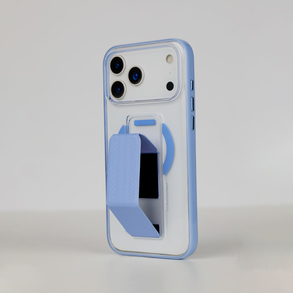 كڤر حماية aslitec Luxestand Mag الشفاف مع MagSafe وحامل جلدي لهاتف iPhone 18 Pro Max