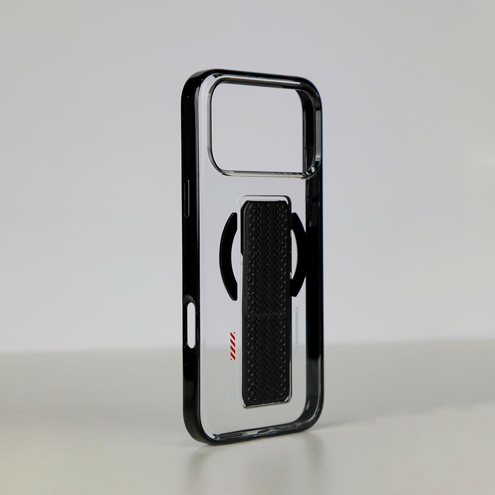 كڤر حماية aslitec Luxestand Mag الشفاف مع MagSafe وحامل جلدي لهاتف iPhone 18 Pro Max