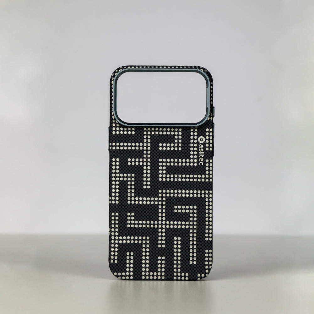 aslitec MAZEMAG MagSafe Case with Metal Accents & Maze Pattern for iPhone 18 Pro Max