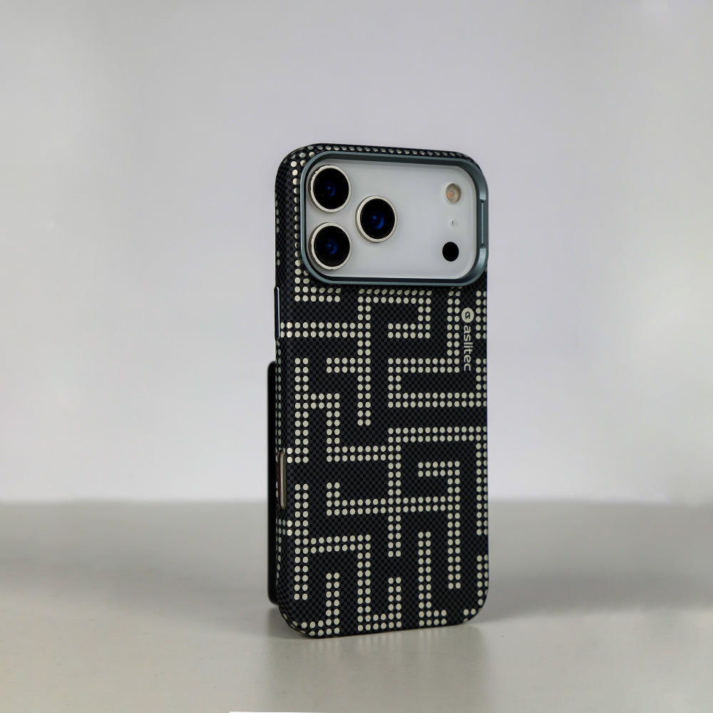 aslitec MAZEMAG MagSafe Case with Metal Accents & Maze Pattern for iPhone 18 Pro Max