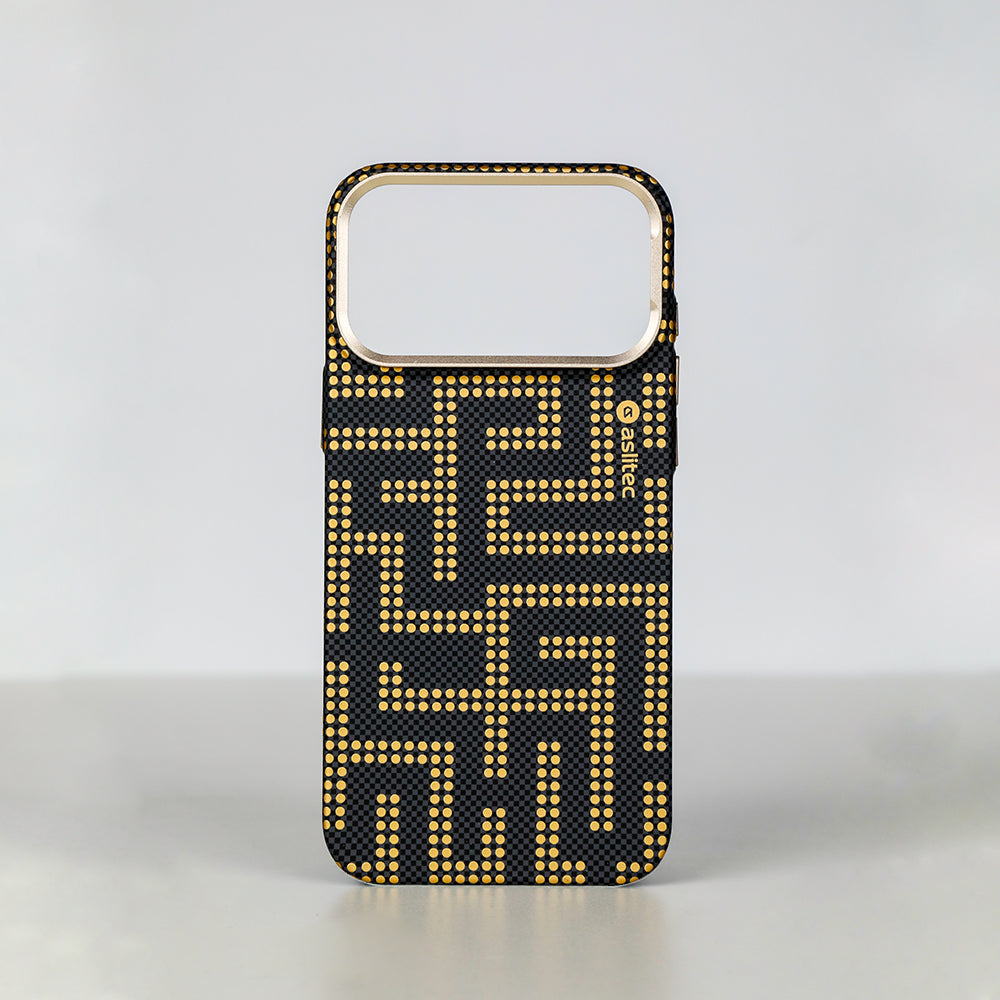aslitec MAZEMAG MagSafe Case with Metal Accents & Maze Pattern for iPhone 18 Pro Max