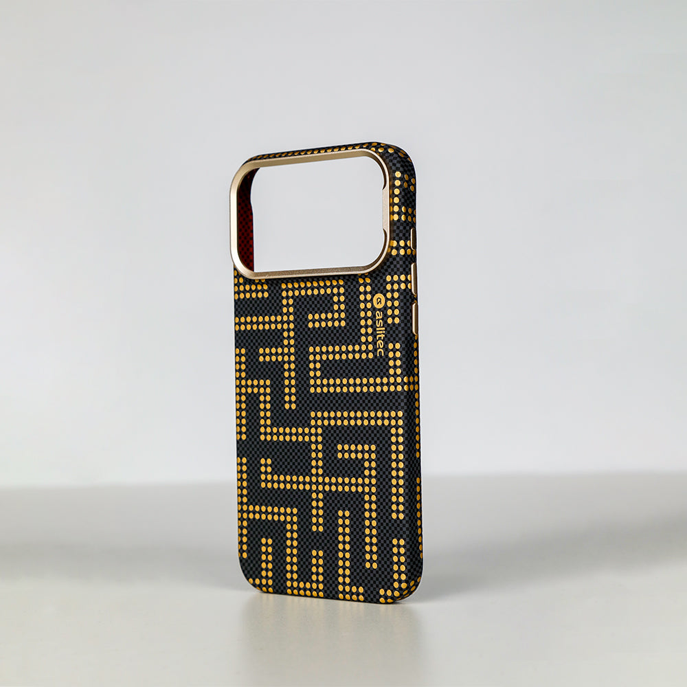 aslitec MAZEMAG MagSafe Case with Metal Accents & Maze Pattern for iPhone 18 Pro