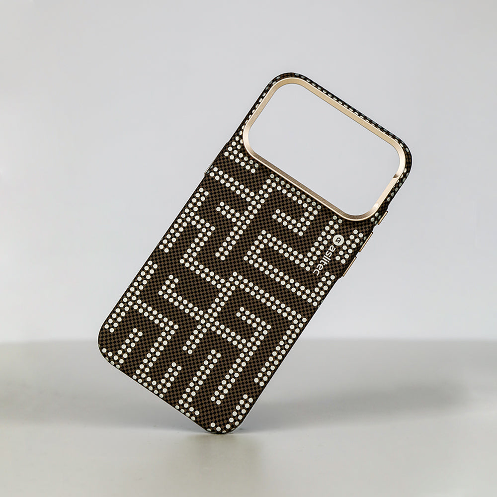 aslitec MAZEMAG MagSafe Case with Metal Accents & Maze Pattern for iPhone 18 Pro