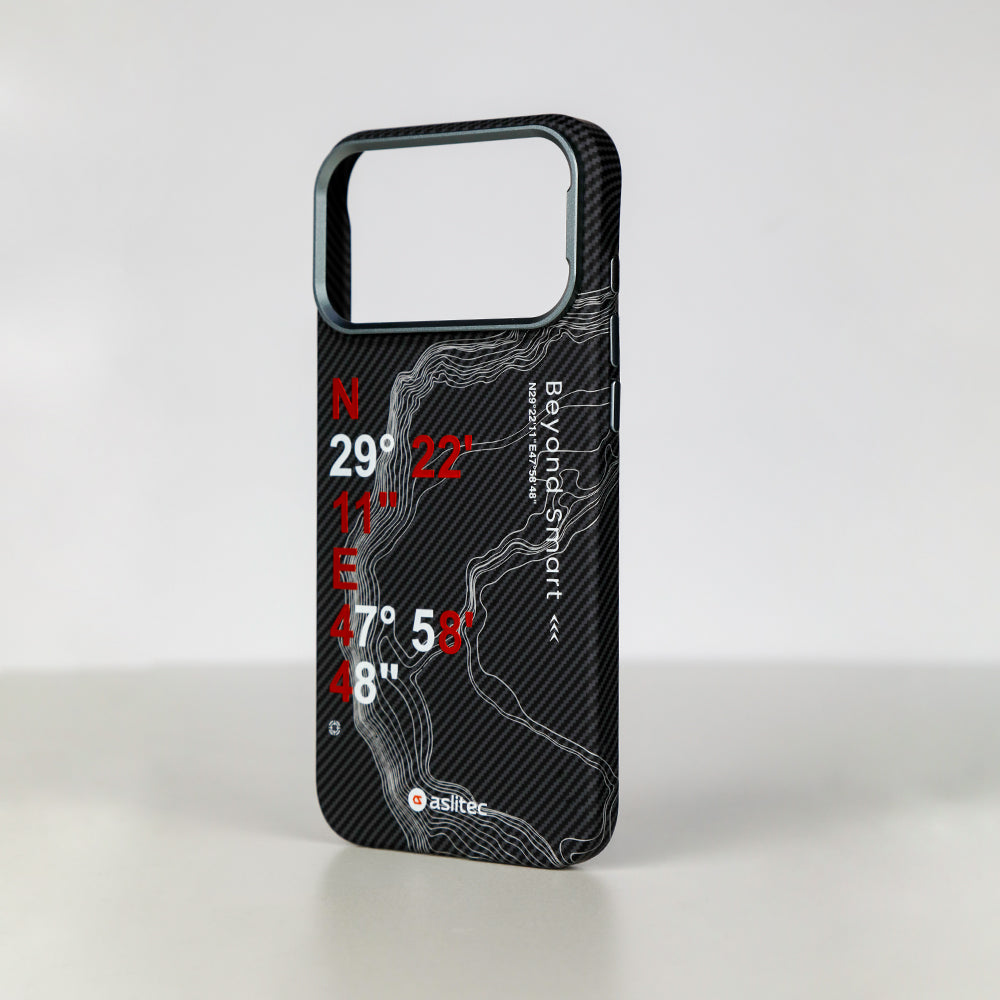 aslitec Geomag Armor Metal Accents Magsafe Case Wit Coordinates Design Case For iPhone 18 Pro