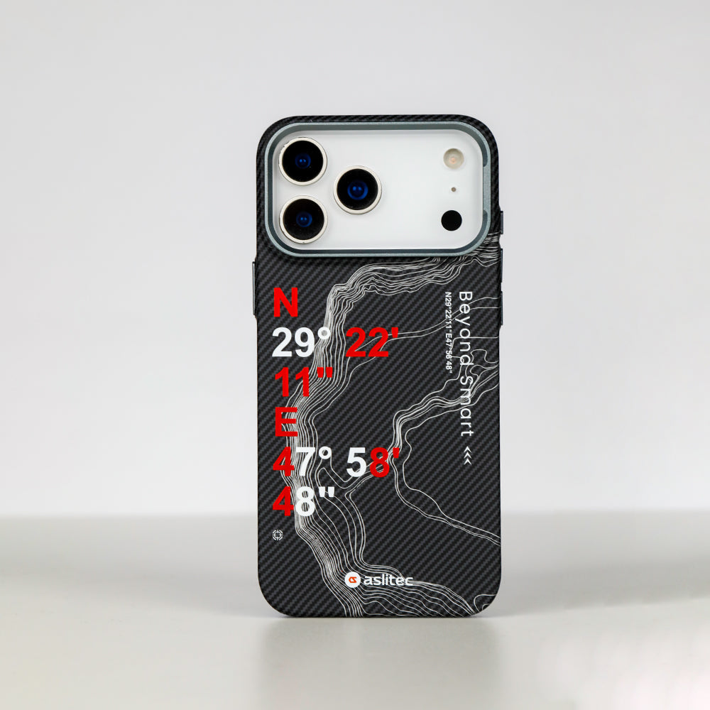 aslitec Geomag Armor Metal Accents Magsafe Case Wit Coordinates Design Case For iPhone 18 Pro