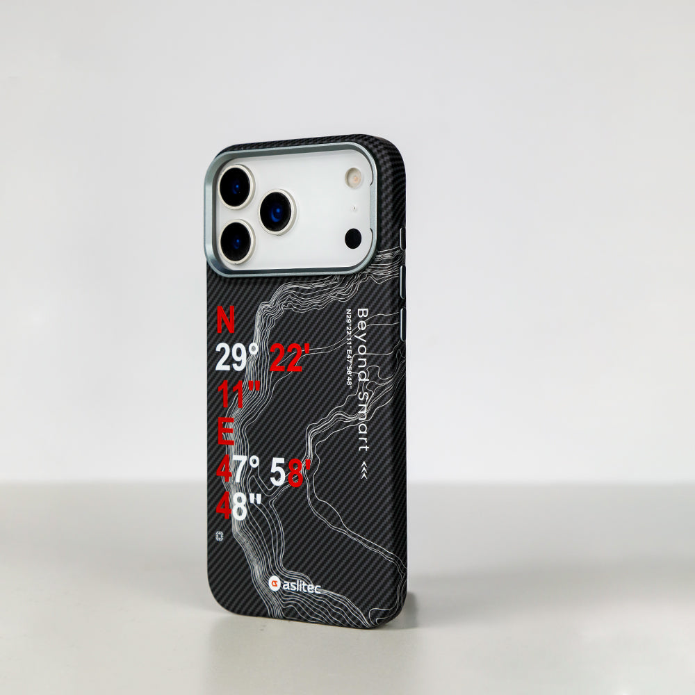 aslitec Geomag Armor Metal Accents Magsafe Case Wit Coordinates Design Case For iPhone 18 Pro Max