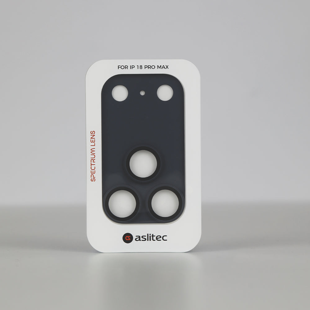حماية عدسات كاميرا aslitec Spectrum Lens الملونة لهاتف iPhone 18 Pro & 18 Pro Max مع إطار تركيب دقيق