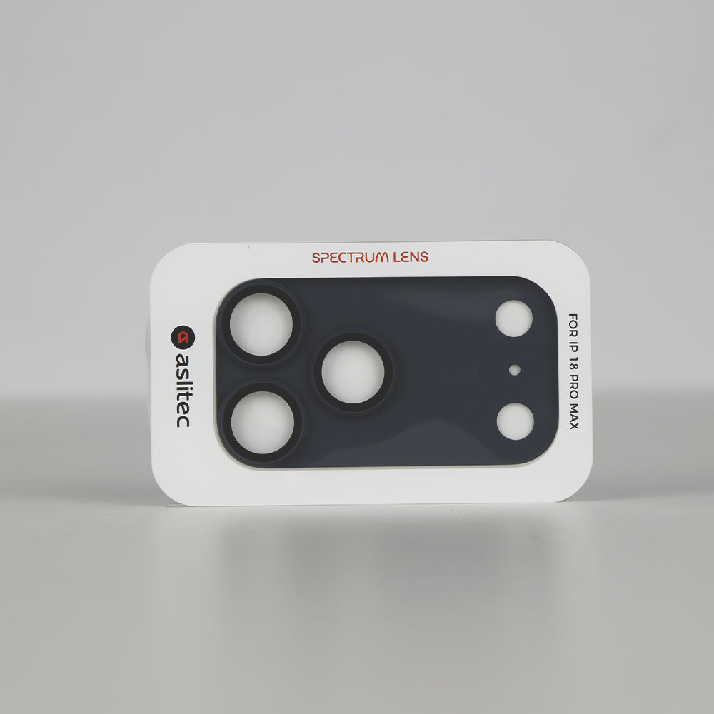 حماية عدسات كاميرا aslitec Spectrum Lens الملونة لهاتف iPhone 18 Pro & 18 Pro Max مع إطار تركيب دقيق