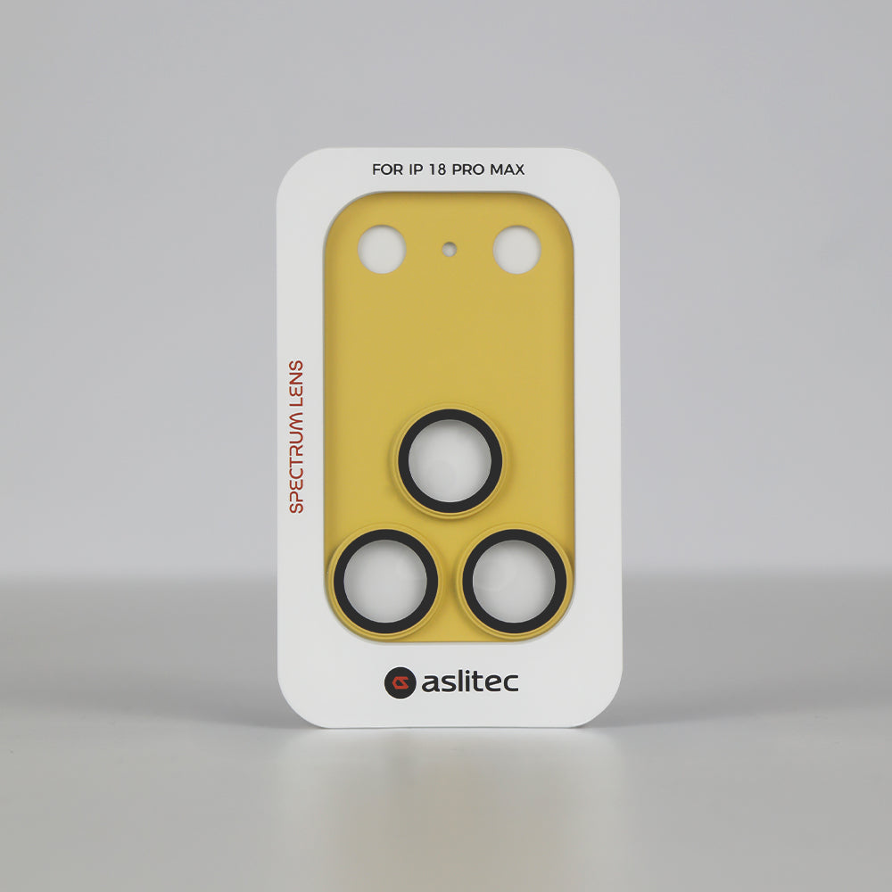 حماية عدسات كاميرا aslitec Spectrum Lens الملونة لهاتف iPhone 18 Pro & 18 Pro Max مع إطار تركيب دقيق