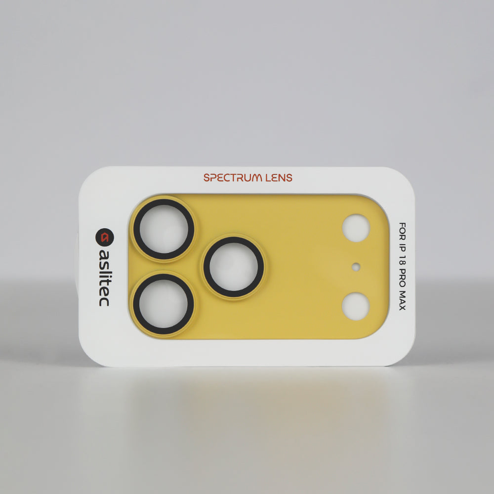 حماية عدسات كاميرا aslitec Spectrum Lens الملونة لهاتف iPhone 18 Pro & 18 Pro Max مع إطار تركيب دقيق