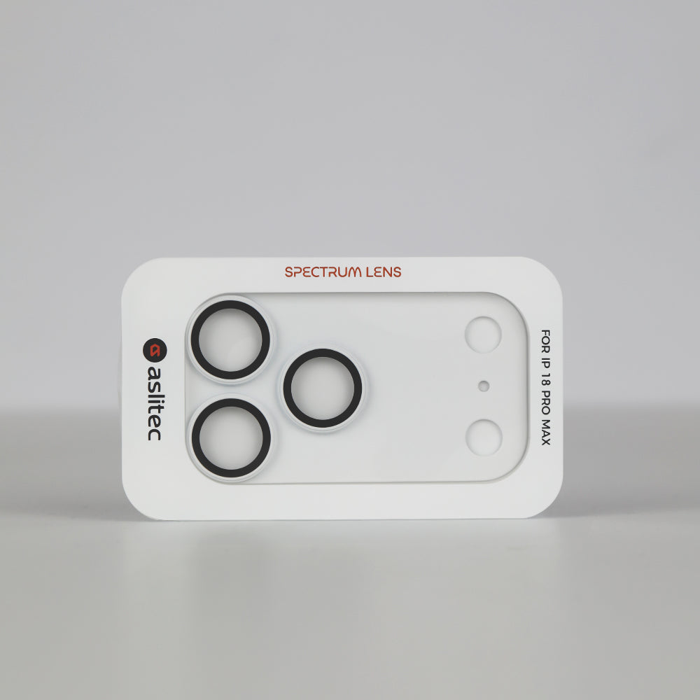 حماية عدسات كاميرا aslitec Spectrum Lens الملونة لهاتف iPhone 18 Pro & 18 Pro Max مع إطار تركيب دقيق