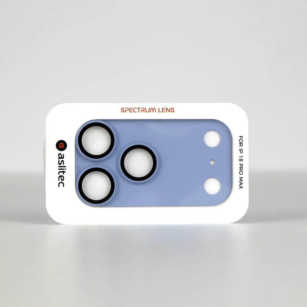 حماية عدسات كاميرا aslitec Spectrum Lens الملونة لهاتف iPhone 18 Pro & 18 Pro Max مع إطار تركيب دقيق
