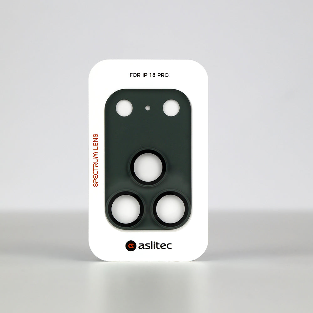حماية عدسات كاميرا aslitec Spectrum Lens الملونة لهاتف iPhone 18 Pro & 18 Pro Max مع إطار تركيب دقيق