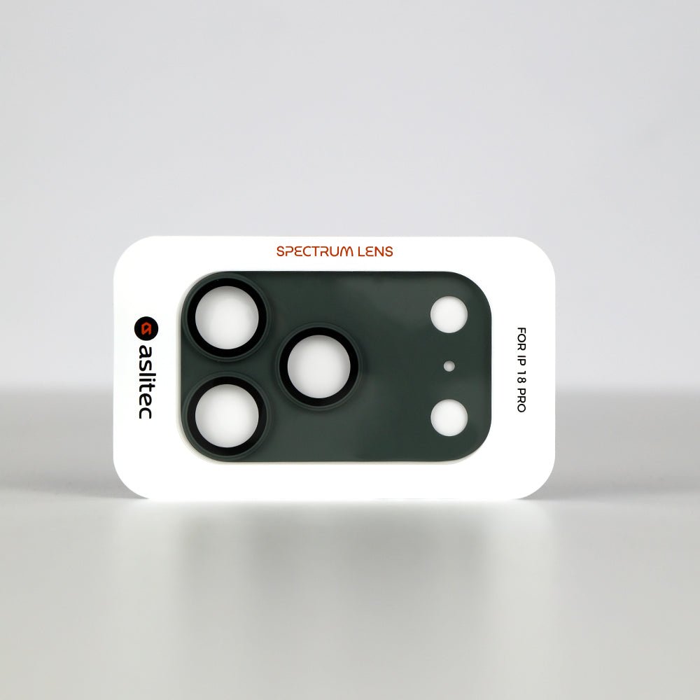 حماية عدسات كاميرا aslitec Spectrum Lens الملونة لهاتف iPhone 18 Pro & 18 Pro Max مع إطار تركيب دقيق